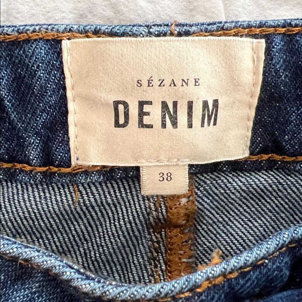 Sezane Laurence Trousers Denim - Size 6 - Picture 2 of 7